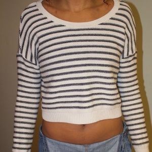Striped Cropped Sweater